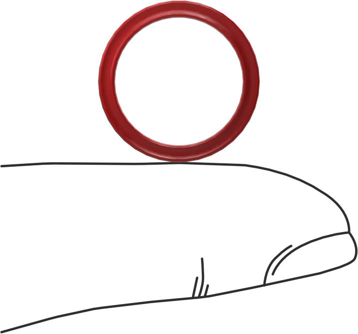 X-Profil Yüksek Sıcaklık Silikon O-Ring, 1/16 Kesirli Genişlik, Dash Numarası 015