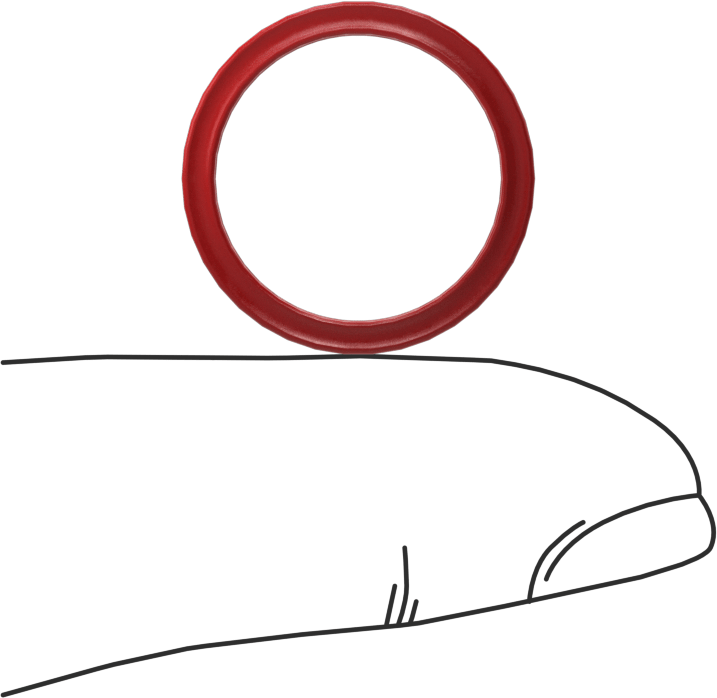 X-Profil Yüksek Sıcaklık Silikon O-Ring, 1/16 Kesirli Genişlik, Dash Numarası 016