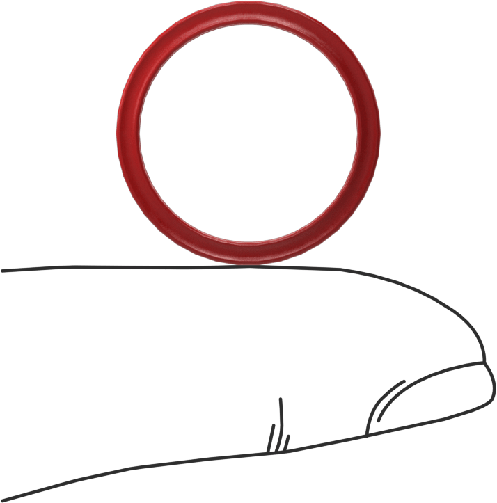 X-Profil Yüksek Sıcaklık Silikon O-Ring, 1/16 Kesirli Genişlik, Dash Numarası 017
