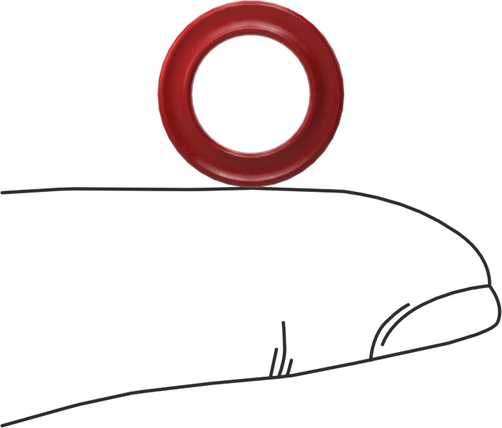 X-Profil Yüksek Sıcaklık Silikon O-Ring, 3/32 Kesirli Genişlik, Dash Numarası 110