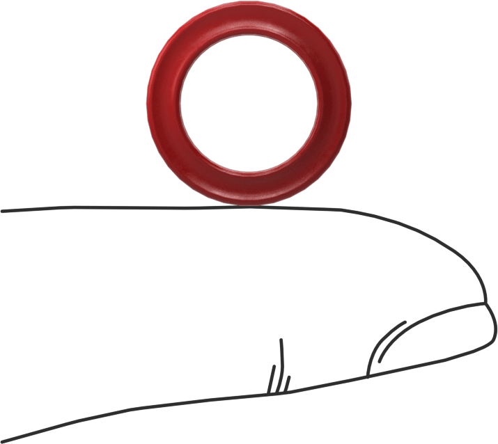 X-Profil Yüksek Sıcaklık Silikon O-Ring, 3/32 Kesirli Genişlik, Dash No. 111