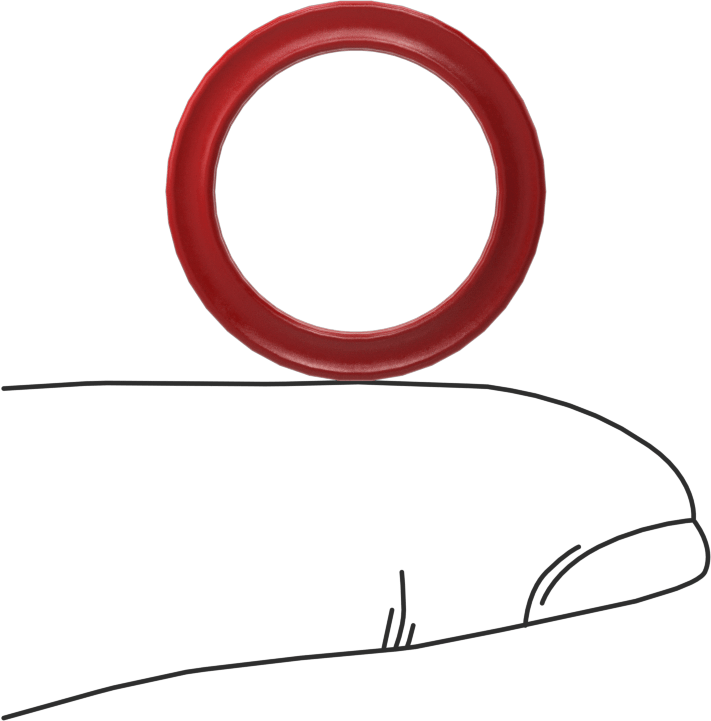 X-Profil Yüksek Sıcaklık Silikon O-Ring, 3/32 Kesirli Genişlik, Dash Numarası 114