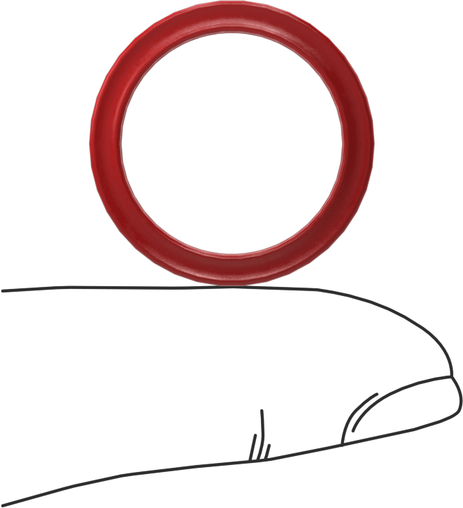 X-Profil Yüksek Sıcaklık Silikon O-Ring, 3/32 Kesirli Genişlik, Dash Numarası 116