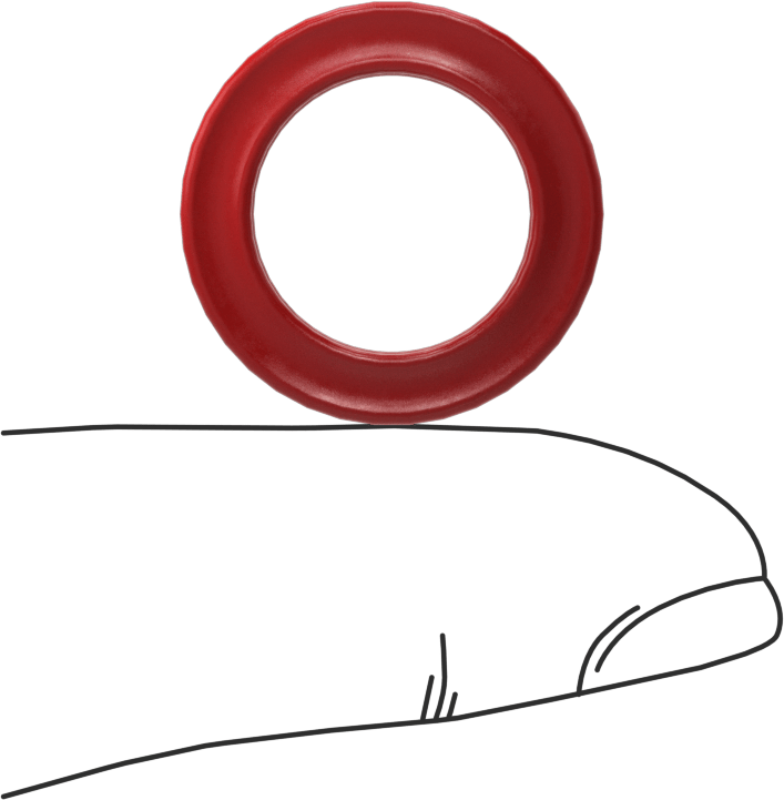 X-Profil Yüksek Sıcaklık Silikon O-Ring, 1/8 Kesirli Genişlik, Dash No. 207
