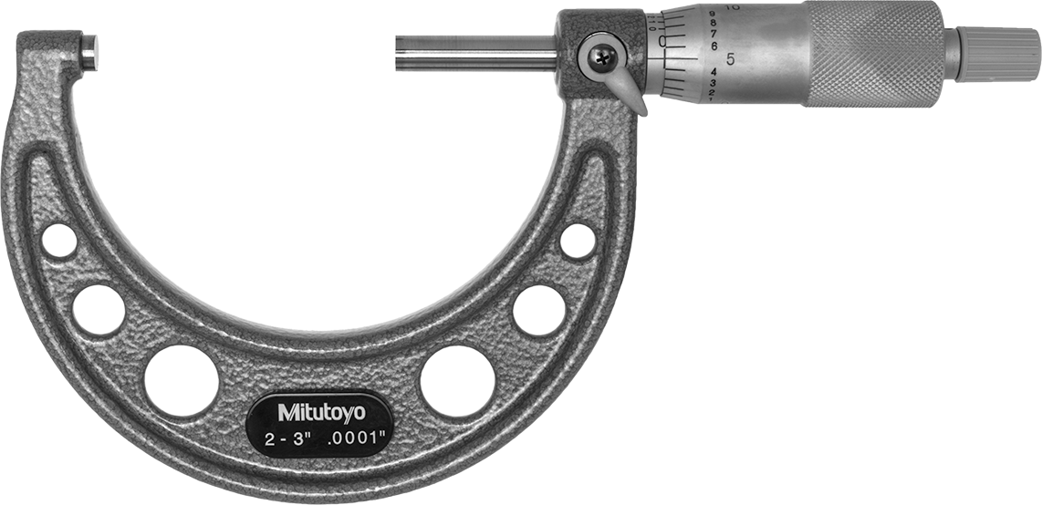 Mitutoyo Dış Mikrometre, Model Numarası 103-217, Cırcırlı Durdurma Yüksüğü