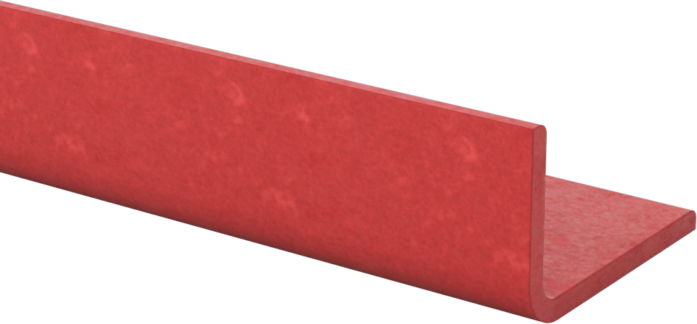 Ark Dirençli GPO3 Fiberglas 90 Derece Köşebentler, 3/16" Duvar Kalınlığı, 2-9/16“ Genişlik x 1-5/8” Dış Yükseklik, 3' Uzunluk