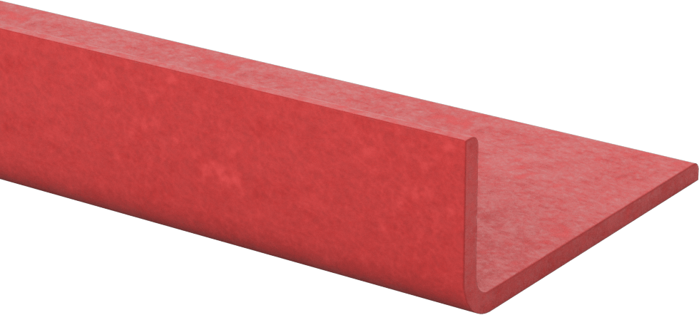 Ark Dirençli GPO3 Fiberglas 90 Derece Köşebentler, 3/16" Duvar Kalınlığı, 4“ Genişlik x 1-5/8” Dış Yükseklik, 3 Fit Uzunluk
