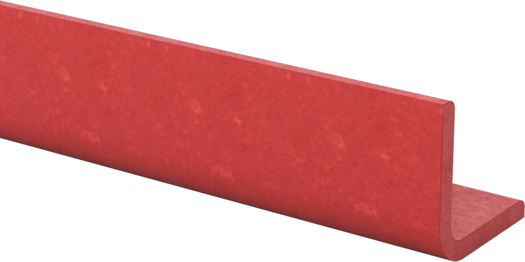 Ark Dirençli GPO3 Fiberglas 90 Derece Köşebentler, 1/4" Duvar Kalınlığı, 2“ Genişlik x 2” Dış Yükseklik, 3 Fit Uzunluk
