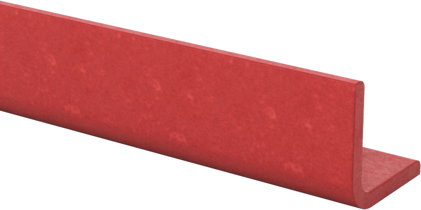Ark Dirençli GPO3 Fiberglas 90 Derece Köşebentler, 1/8" Duvar Kalınlığı, 1“ Genişlik x 1” Dış Yükseklik, 5 Fit Uzunluk