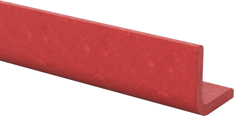 Ark Dirençli GPO3 Fiberglas 90 Derece Köşebentler, 3/16" Duvar Kalınlığı, 1-1/4“ Genişlik x 1-1/4” Dış Yükseklik, 5' Uzunluk