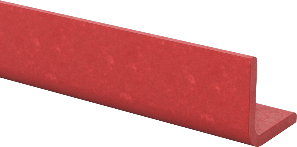 Ark Dirençli GPO3 Fiberglas 90 Derece Köşebentler, 3/16" Duvar Kalınlığı, 1-1/2“ Genişlik x 1-1/2” Dış Yükseklik, 5' Uzunluk