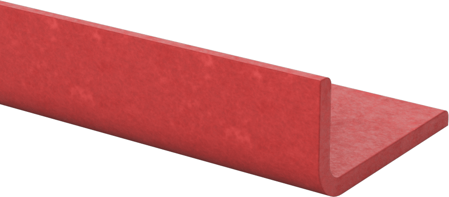 Ark Dirençli GPO3 Fiberglas 90 Derece Köşebentler, 3/16" Duvar Kalınlığı, 2-1/2“ Genişlik x 1-1/4” Dış Yükseklik, 5' Uzunluk