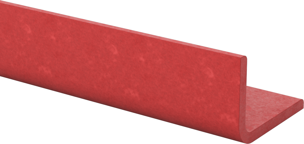 Ark Dirençli GPO3 Fiberglas 90 Derece Köşebentler, 1/4" Duvar Kalınlığı, 2-3/4“ Genişlik x 2” Yükseklik Dış, 5 Fit Uzunluk