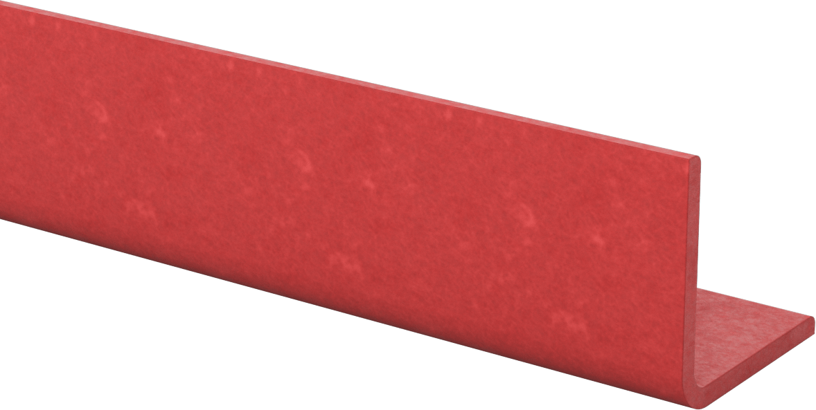 Ark Dirençli GPO3 Fiberglas 90 Derece Köşebentler, 1/4" Duvar Kalınlığı, 3“ Genişlik x 3” Dış Yükseklik, 5 Fit Uzunluk