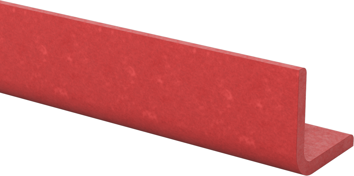 Ark Dirençli GPO3 Fiberglas 90 Derece Köşebentler, 3/8" Duvar Kalınlığı, 3“ Genişlik x 3” Dış Yükseklik, 5 Fit Uzunluk
