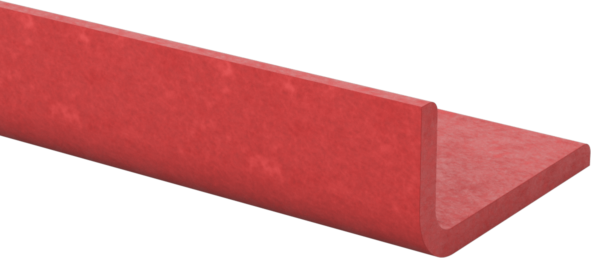 Ark Dirençli GPO3 Fiberglas 90 Derece Köşebentler, 1/2" Duvar Kalınlığı, 6“ Genişlik x 3” Yükseklik Dış, 6 Fit Uzunluk