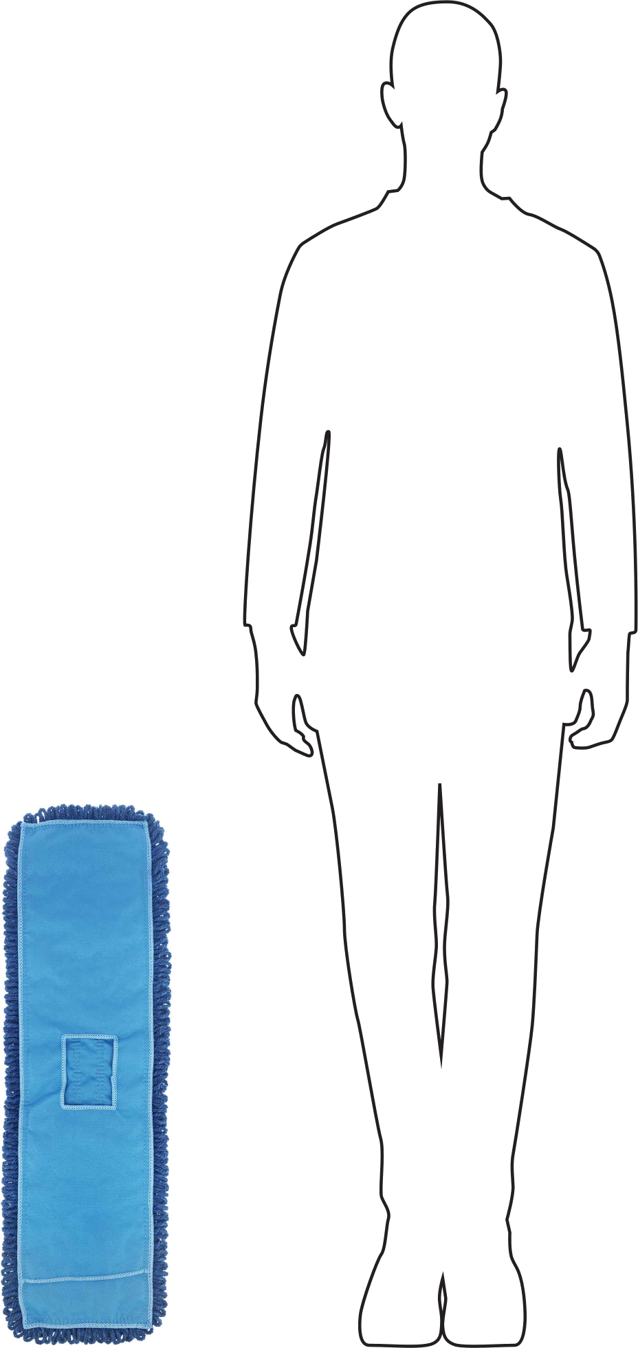 Mikrofiber Yıkanabilir Toz Mopu Başlığı, 24" Genişlikte Çerçeve için