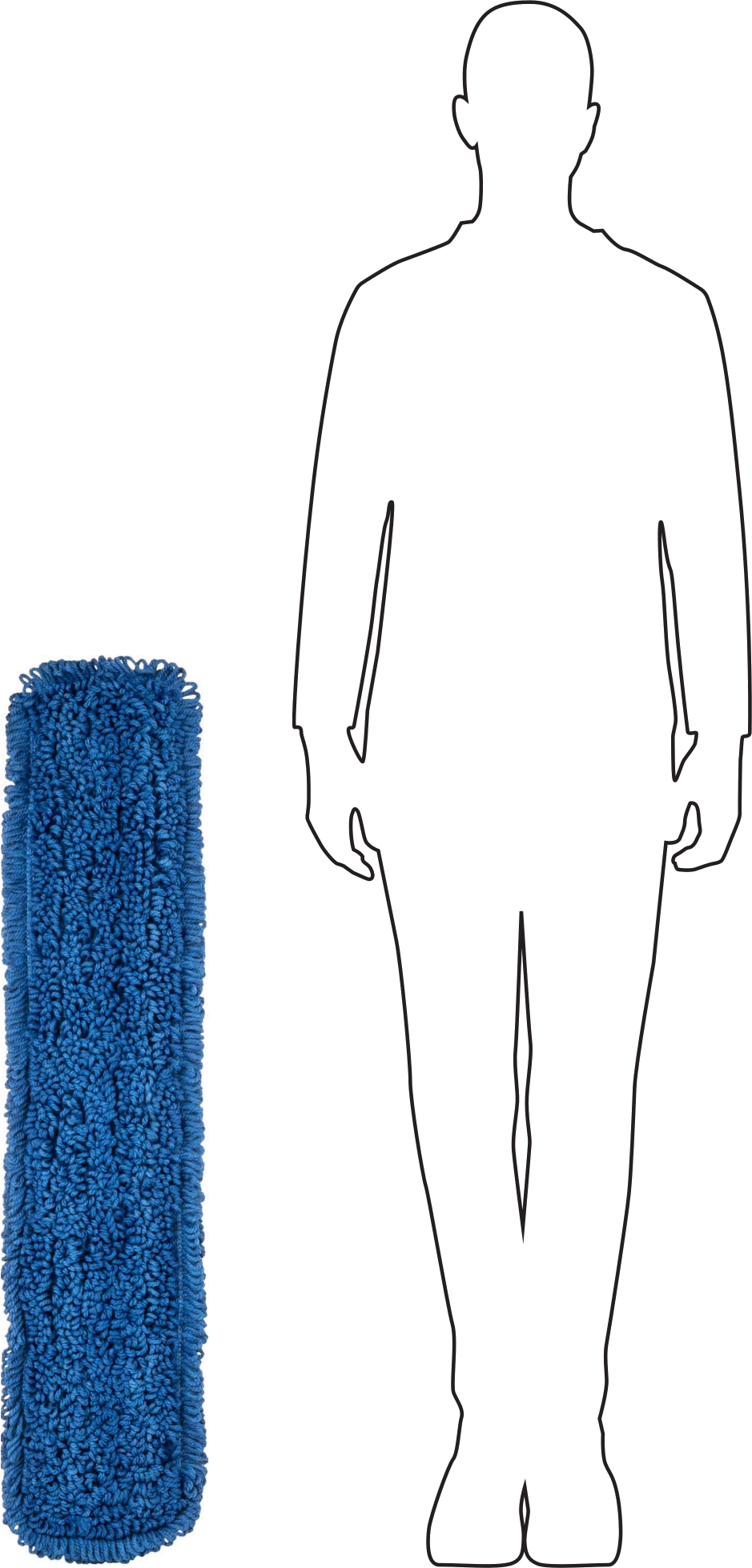 Mikrofiber Yıkanabilir Toz Mopu Başlığı, 36" Genişlikte Çerçeve için