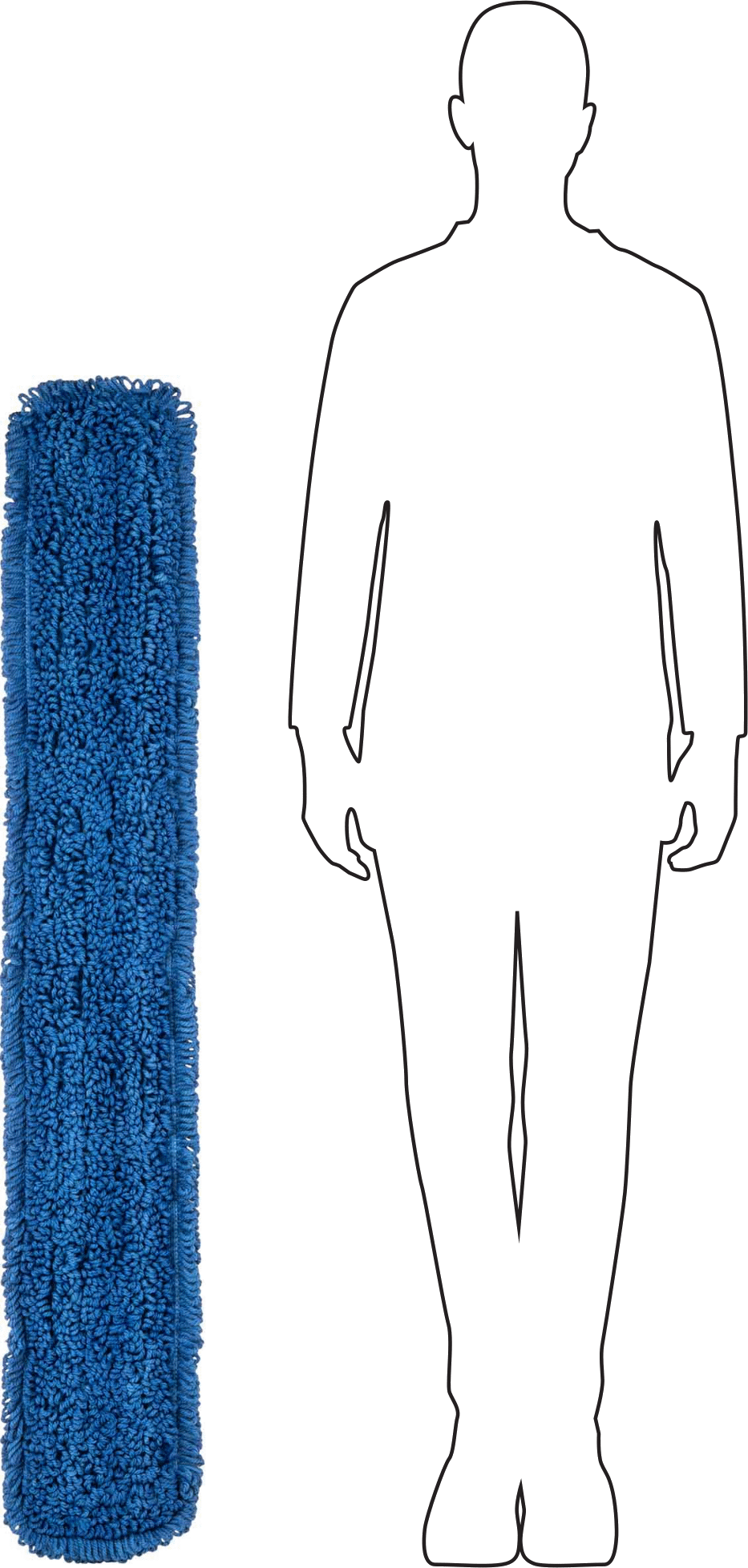 Mikrofiber Yıkanabilir Toz Mopu Başlığı, 48" Genişlikte Çerçeve için