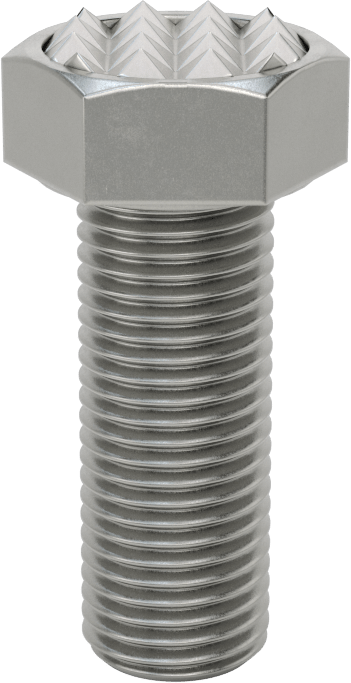 Altıgen Başlı Tutucu Vida, İnce Tırtıklı, 3/8"-24 Diş Boyutu, 1" Diş Uzunluğu