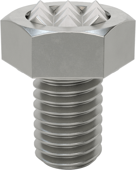 Altıgen Başlı Tutucu Vida, İnce Tırtıklı, M8 x 1,25 mm Diş Boyutu, 12 mm Diş Uzunluğu