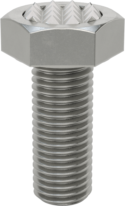 Altıgen Başlı Tutucu Vida, İnce Tırtıklı, M10 x 1,25 mm Diş Boyutu, 25 mm Diş Uzunluğu