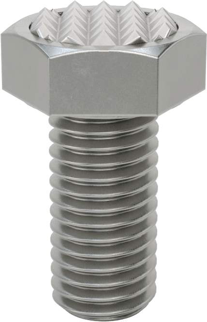 Altıgen Başlı Tutucu Vida, İnce Tırtıklı, M12 x 1,75 mm Diş Boyutu, 25 mm Diş Uzunluğu
