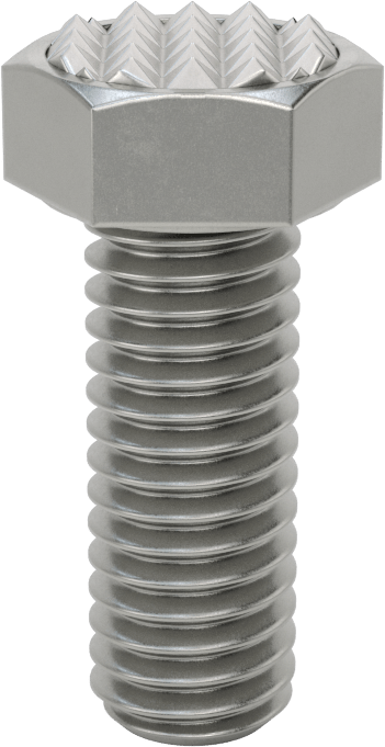 Altıgen Başlı Tutucu Vida, Ekstra İnce Tırtıklı, 3/8"-16 Diş Boyutu, 1" Diş Uzunluğu