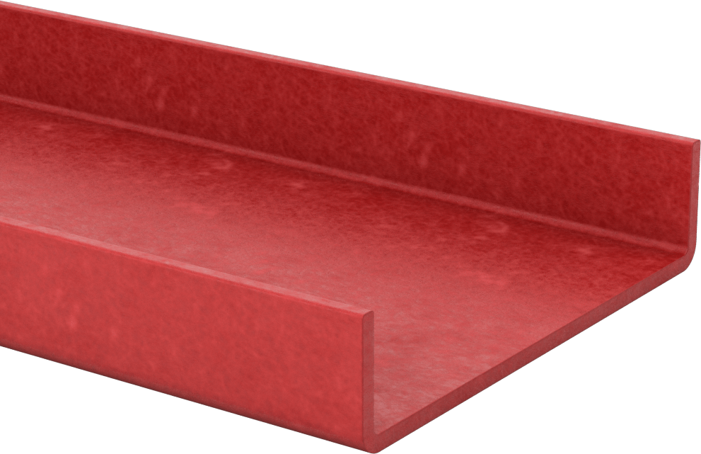 Ark Dirençli GPO3 Fiberglas U-Kanal, 5-1/2“ Dış Genişlik x 1-1/4” Dış Yükseklik, 5 Fit Uzunluk