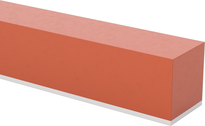 Conta Malzemesi, Yapışkan Arka Yüzeyli Yüksek Sıcaklık Silikon, 1/4" x 36", 1/4" Kalınlık