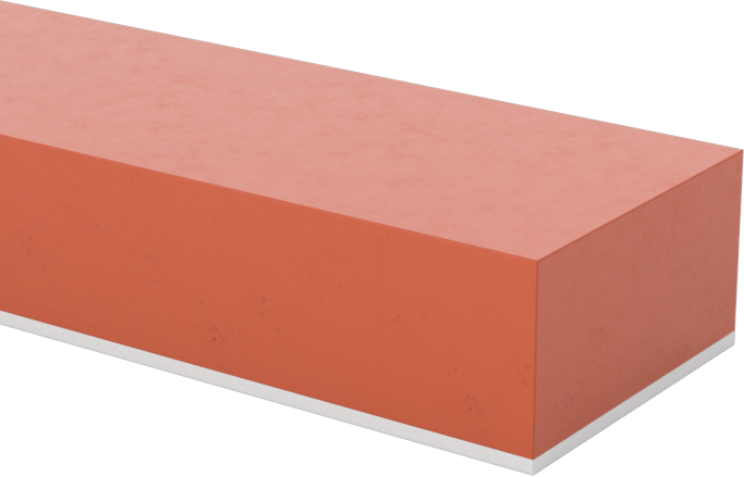 Conta Malzemesi, Yapışkan Arka Yüzeyli Yüksek Sıcaklık Silikon, 1/2" x 36", 1/4" Kalınlık