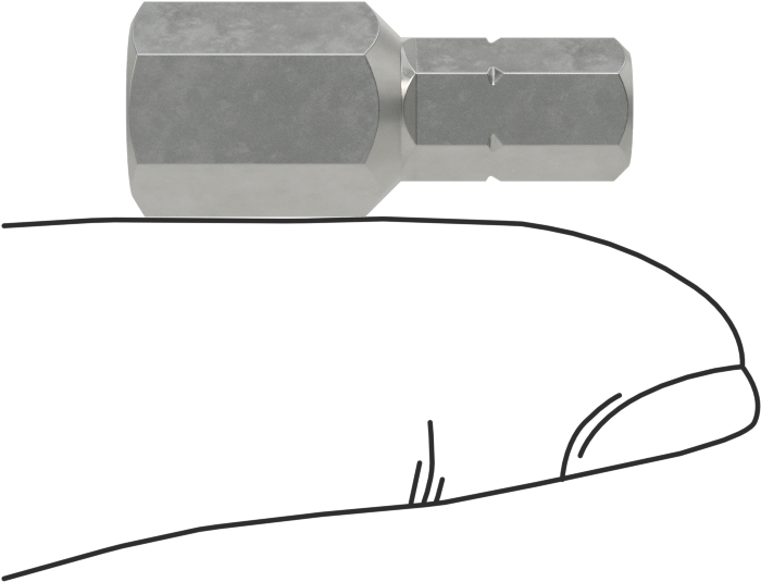 3/8" Altıgen Uç, 1/4" Altıgen Şaft