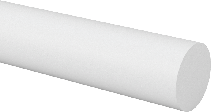 Cam Dolgulu Kimyasal Dayanıklı Kaygan PTFE Çubuk, 3/8" Çap