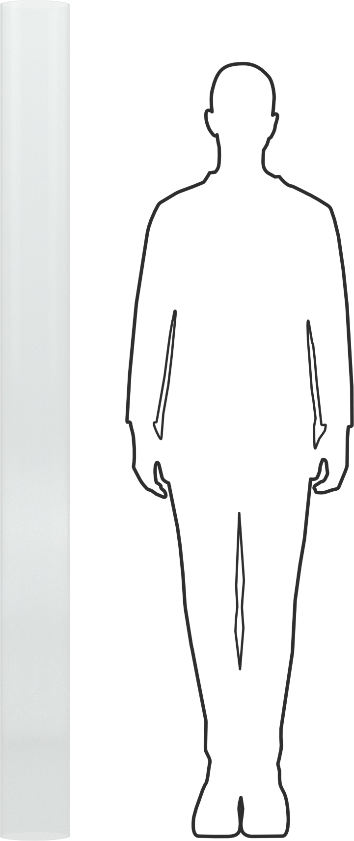 Şeffaf Çizilmeye ve UV Işınlarına Dayanıklı Akrilik Yuvarlak Boru, 1/8" Duvar Kalınlığı, 6" OD, 5-3/4" ID, 6 Fit Uzunluk