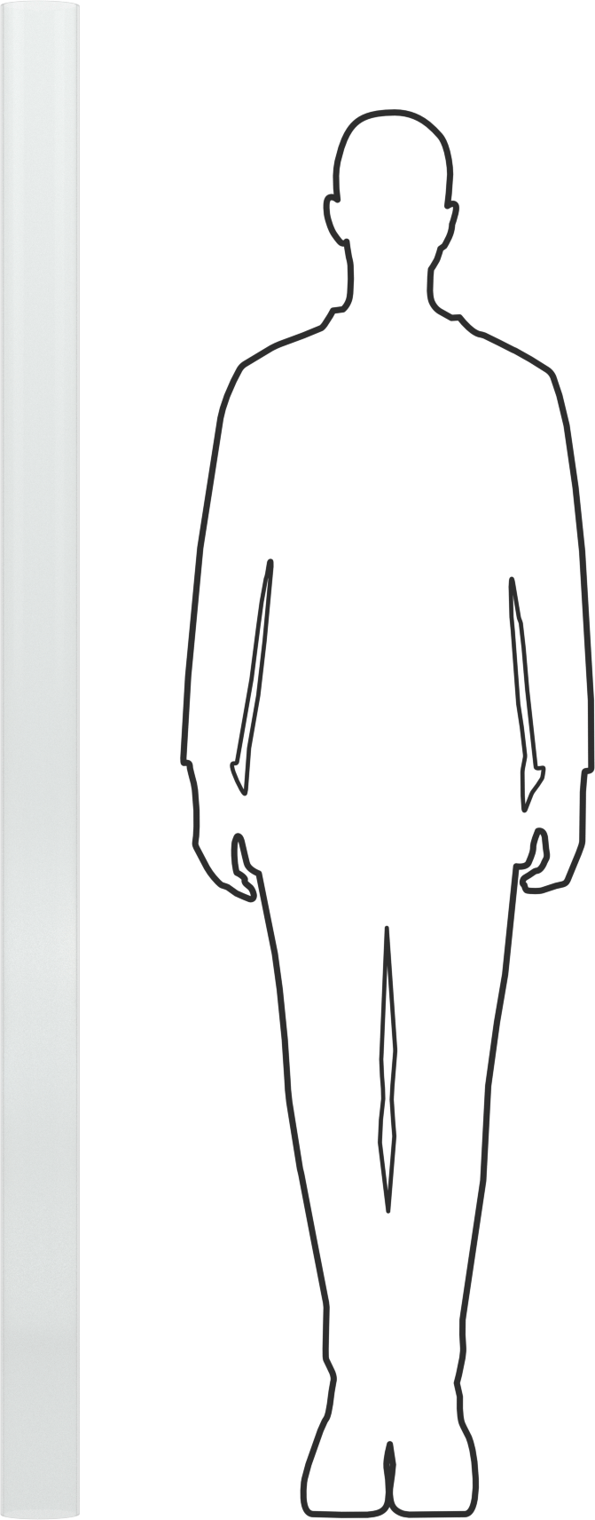 Şeffaf Çizilmeye ve UV Işınlarına Dayanıklı Akrilik Yuvarlak Boru, 1/8" Duvar Kalınlığı, 3-3/4" OD, 3-1/2" ID, 6 Fit Uzunluk