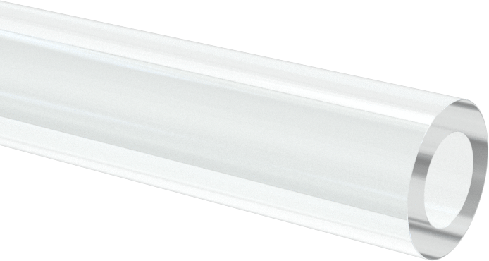 Şeffaf Çizilmeye ve UV Işınlarına Dayanıklı Akrilik Yuvarlak Boru, 1/16" Duvar Kalınlığı, 5/16" OD, 3/16" ID, 6 Fit Uzunluk