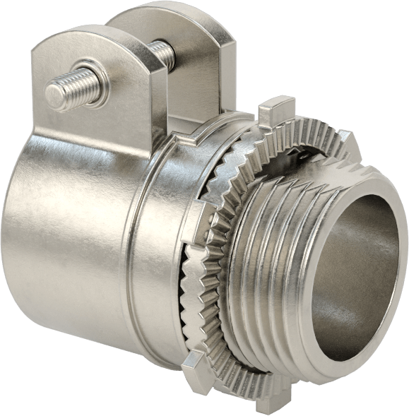 Esnek Metal Kanal, Paslanmaz Çelik Düz, 3/4 Vidalı Kelepçeli Dişi x 3/4 NPSM Erkek