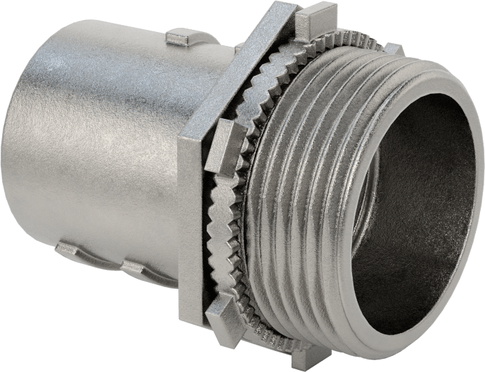 Esnek Metal Kanal, Paslanmaz Çelik Düz, 1-1/4 Vidalı Erkek x 1-1/4 NPSM Erkek