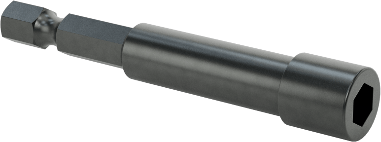 Somun Sökme Ucu, Bağlantı Elemanı Tutucu, 1/4" Altıgen Boyutu, 6 mm Boyut, 2-5/8" Uzunluk