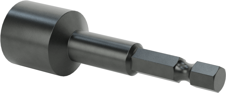 Somun Sökme Ucu, Bağlantı Elemanı Tutucu, 1/4" Altıgen Boyutu, 12 mm Boyut, 2-5/8" Uzunluk