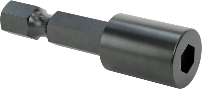 Somun Sökme Ucu, Bağlantı Elemanı Tutucu, 1/4" Altıgen Boyutu, 5 mm Boyut, 1-5/8 inç Uzunluk