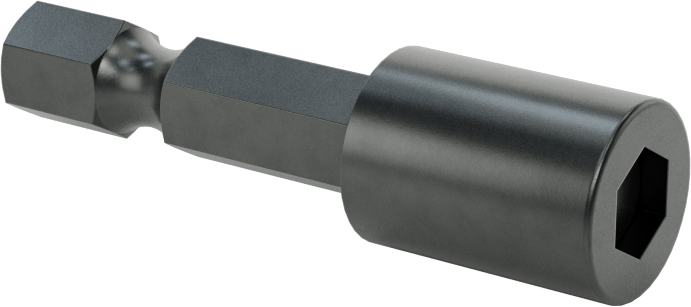 Somun Sökme Ucu, Bağlantı Elemanı Tutucu, 1/4" Altıgen Boyutu, 5,5 mm Boyut, 1-5/8 inç Uzunluk