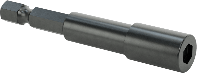 Somun Sökme Ucu, Bağlantı Elemanı Tutucu, 1/4" Altıgen Boyutu, 5,5 mm Boyut, 2-5/8" Uzunluk