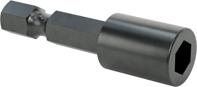Somun Sökme Ucu, Bağlantı Elemanı Tutucu, 1/4" Altıgen Boyutu, 6 mm Boyut, 1-5/8 inç Uzunluk