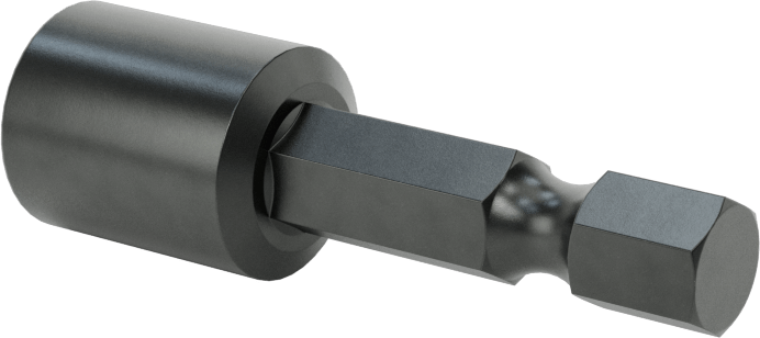Somun Sökme Ucu, Bağlantı Elemanı Tutucu, 1/4" Altıgen Boyutu, 8 mm Boyut, 1-5/8 inç Uzunluk
