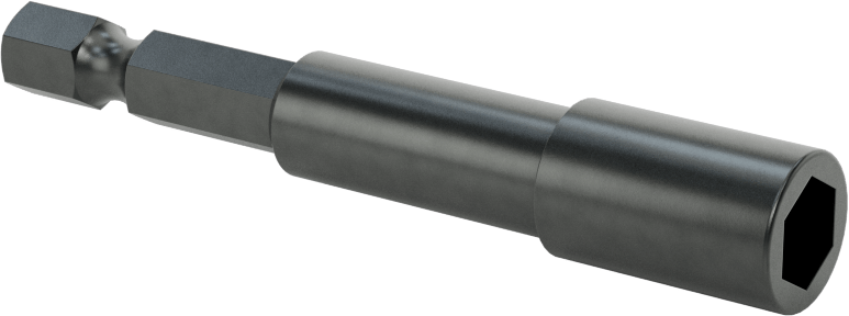 Somun Sökme Ucu, Bağlantı Elemanı Tutucu, 1/4" Altıgen Boyutu, 7 mm Boyut, 2-5/8" Uzunluk