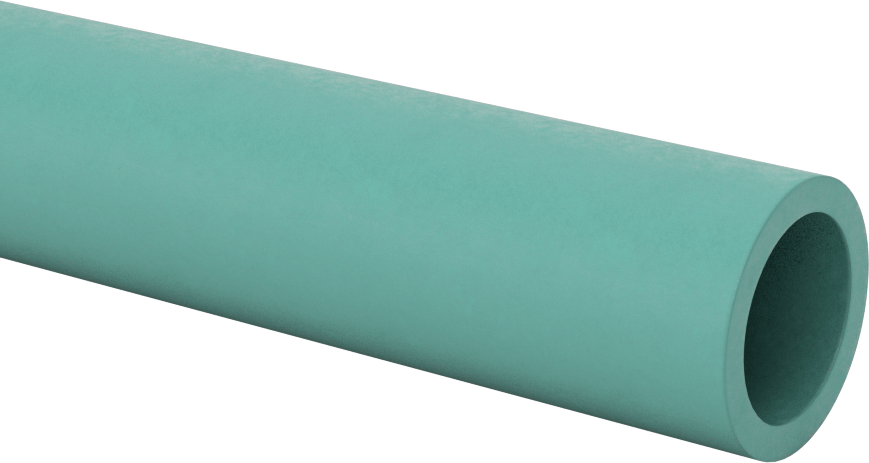 Yapısal FRP Fiberglas Yuvarlak Boru, 1/8" Duvar Kalınlığı, 1" OD, 3/4" ID, 10 Fit Uzunluk