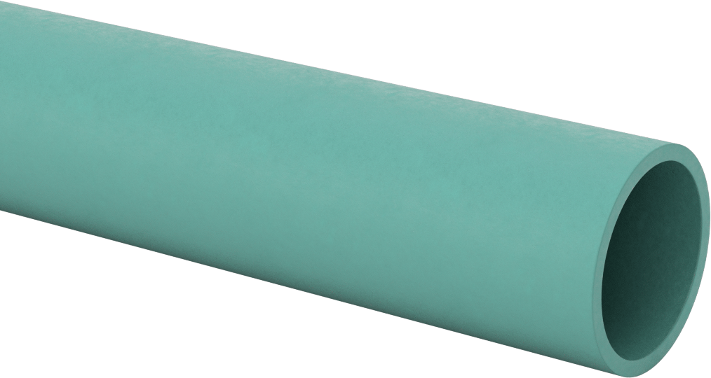 Yapısal FRP Fiberglas Yuvarlak Boru, 1/8" Duvar Kalınlığı, 1-3/4" OD, 1-1/2" ID, 10 Fit Uzunluk