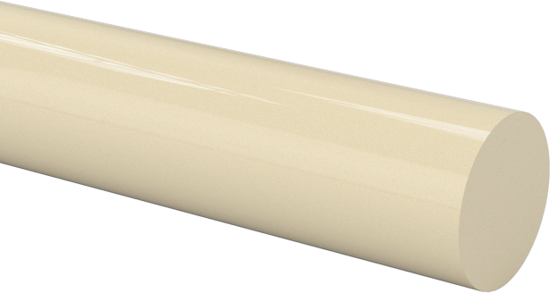 Aşınmaya Dayanıklı Kirli Beyaz Naylon Çubuk, 1/16" Çap, 4 Fit Uzunluk