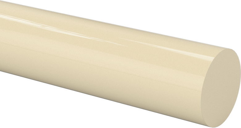 Aşınmaya Dayanıklı Kirli Beyaz Naylon Çubuk, 5/8" Çap, 5 Fit Uzunluk
